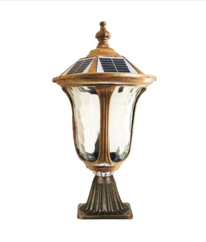 Đèn Trụ Cổng Năng Lượng Mặt Trời Kết Hợp Điện 220V H460mm ECSOLAR306