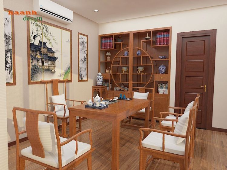 Thiết kế phòng trà trong nhà