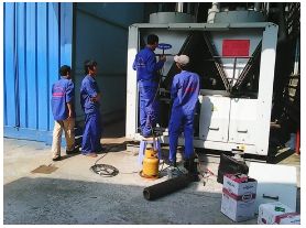 Sửa chữa chiller 25HP Carrier CÔNG TY CP DƯỢC PHẨM AMVI