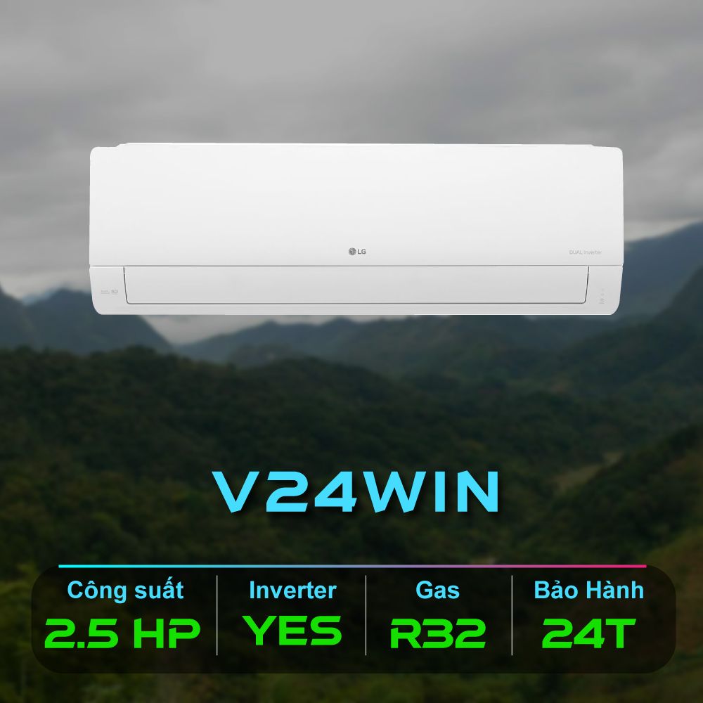 Máy Lạnh LG Inverter 25 HP V24WIN Chính Hãng Gas R32 / Model 2023)
