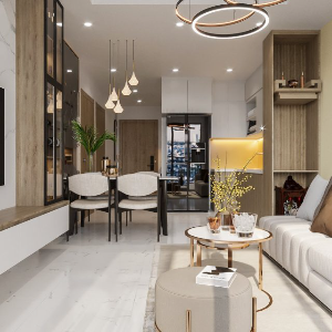 Thiết kế nội thất căn hộ Centum Wealth 2PN