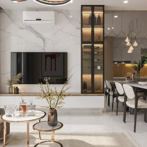 Thiết kế nội thất căn hộ Centum Wealth 2PN