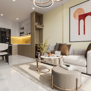 Thiết kế nội thất căn hộ Centum Wealth 2PN