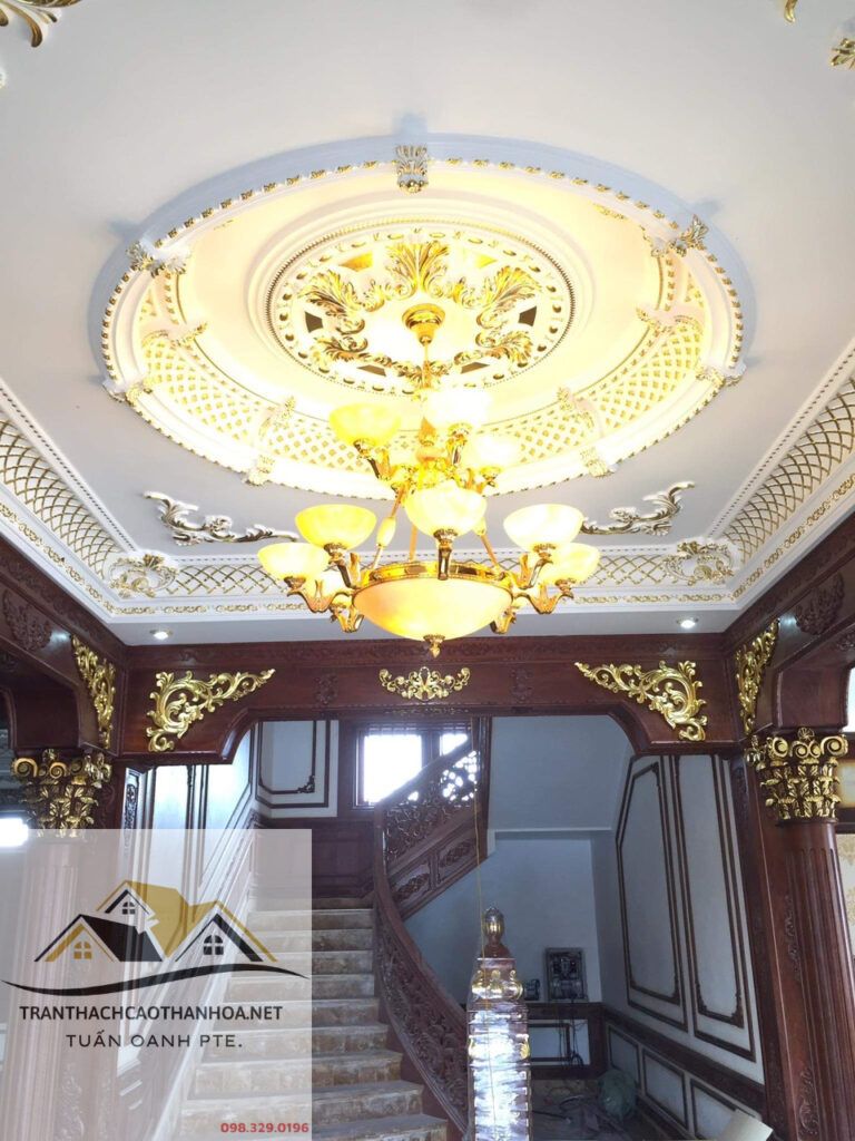 Thi công trần thạch cao cổ điển