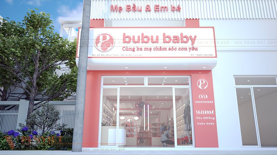 Thiết Kế Nội Thất Shop Mẹ Và Bé Bubu Baby  Long An