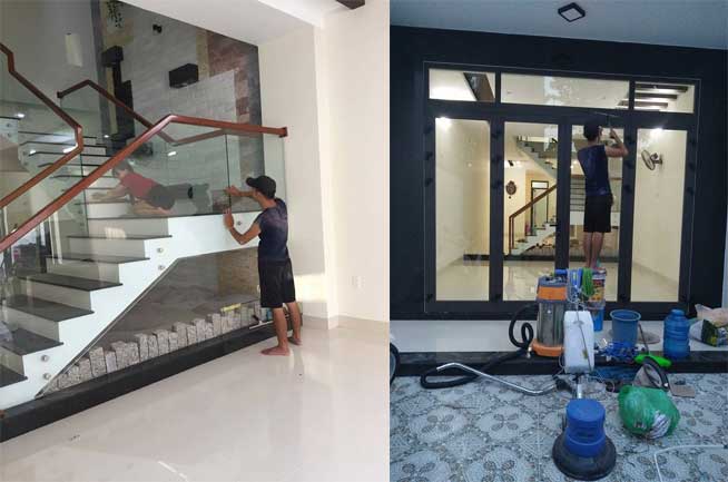 Vệ sinh nhà sau xây dựng