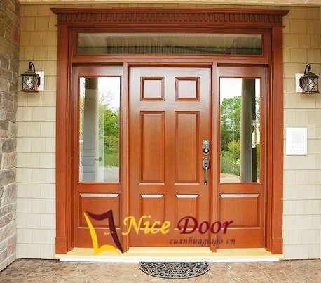 Cửa gỗ tự nhiên 4 cánh