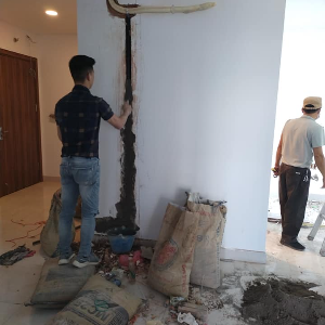 Thi công điện nước của anh Châu