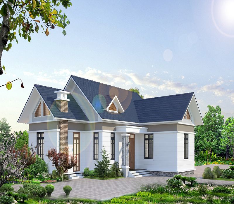 MẪU NHÀ CẤP 4 MÁI THÁI