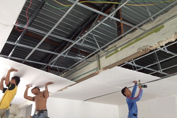 Thi công hoàn thiện trần thạch cao