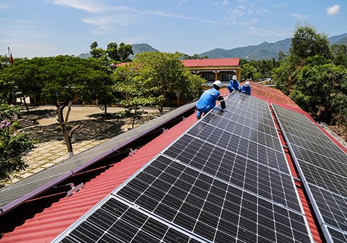 Hoàn thành hệ thống điện năng lượng mặt trời 2kw tại tân uyên bình dương