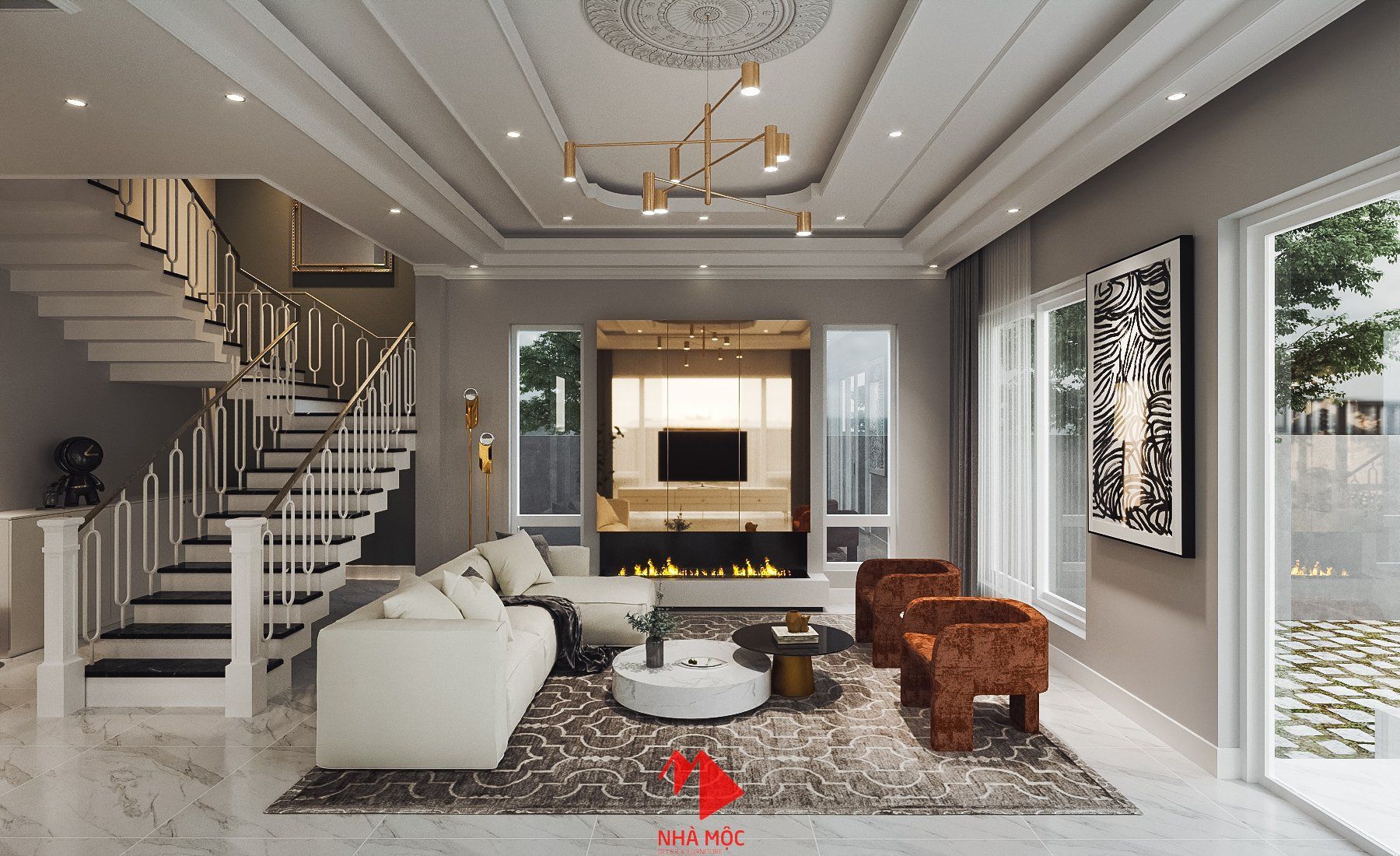 Thiết kế nội thất biệt thự