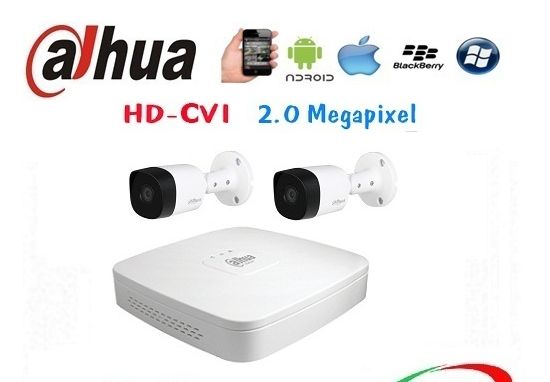 TRỌN BỘ 2 CAMERA DAHUA HACB2A21P  2.0 MEGAPIXEL )