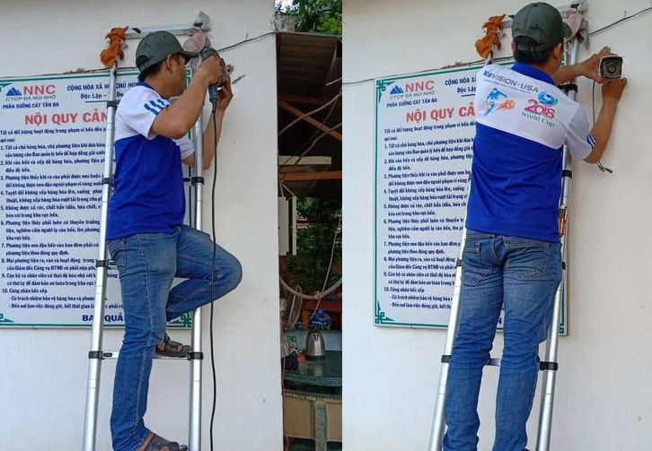 Thi công lắp đặt camera 