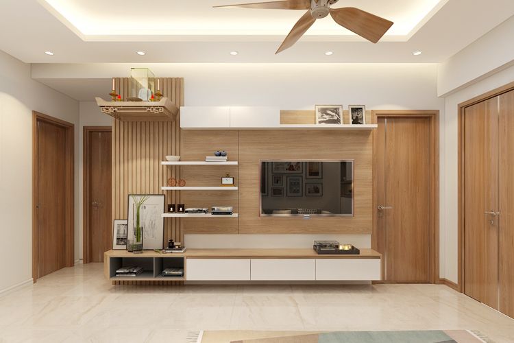 Thiết kế kệ tủ tivi phòng khách