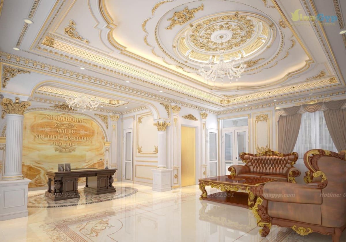 Thi công làm trần thạch cao phào chỉ 