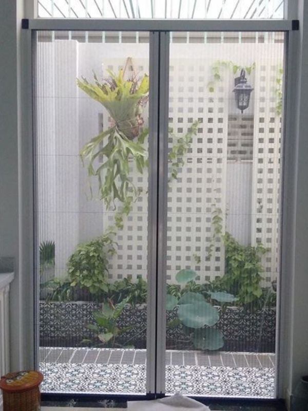 Cửa lưới chống Kiến ba khoang xếp