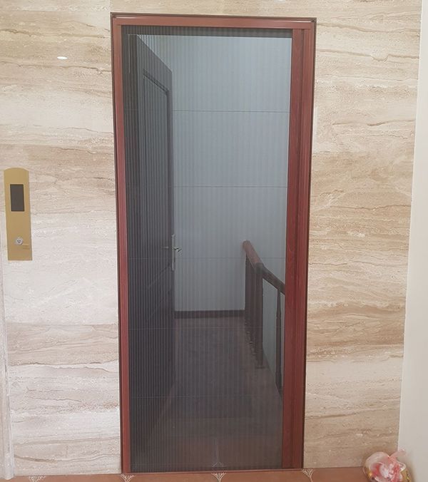 Mẫu cửa lưới chống muỗi 1 cánh mở xếp