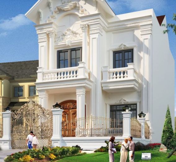 Biệt thự 2 tầng kiểu Pháp 