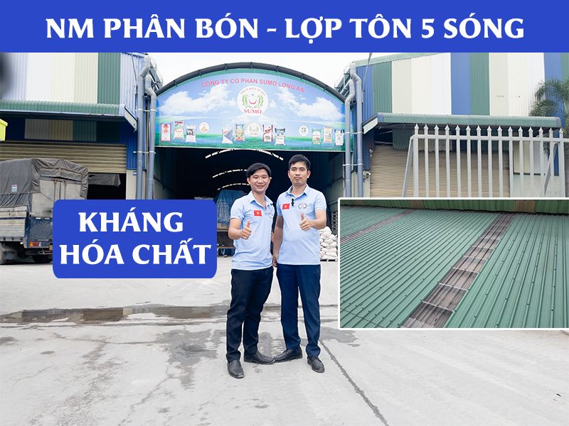 Lợp tôn nhà máy bón phân 