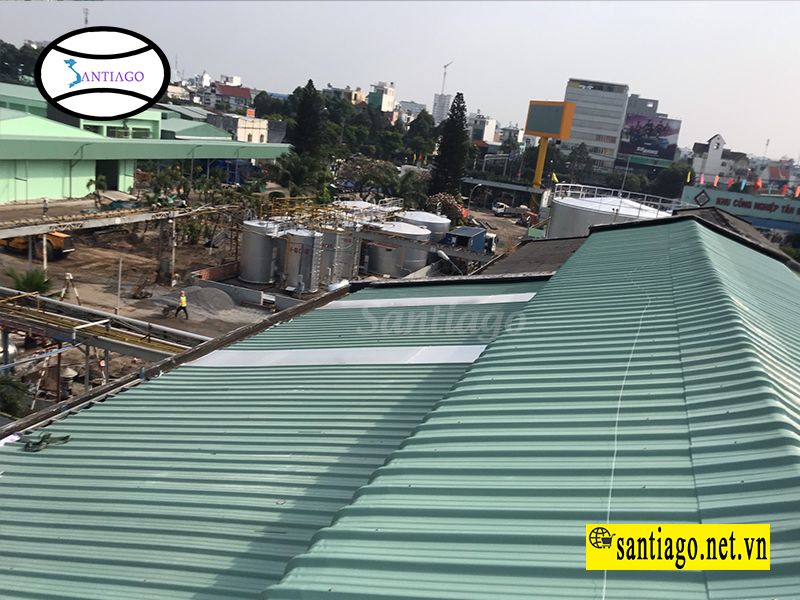 Lợp tôn cho nhà máy dầu ăn 
