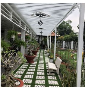 Thi côn hoàn thiện cảnh quan vườn biệt thự 