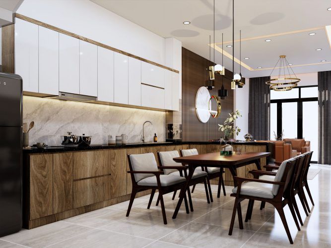 Home  Dư Án Hoàn Thiện » Thi công hoàn thiện nội thất nhà phố và văn phòng làm việc  Th