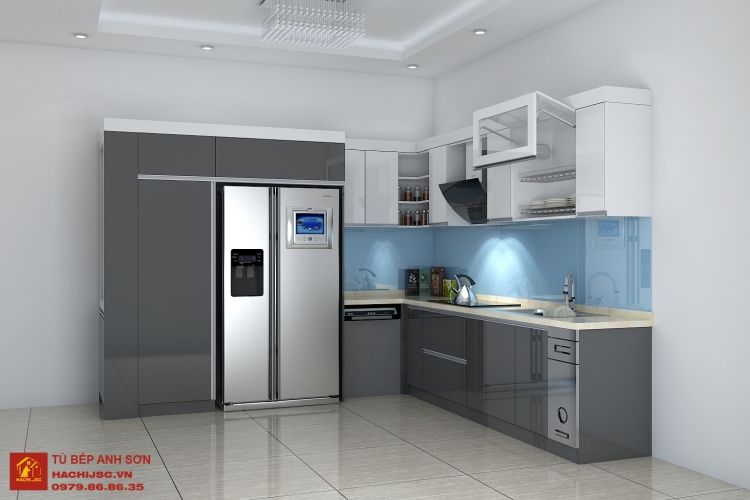 Tủ bếp gỗ công nghiệp 