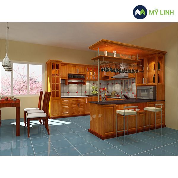 Tủ bếp gỗ tự nhiên