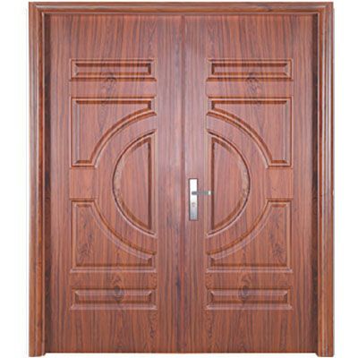 Cửa thép vân gỗ 2 cánh cân
