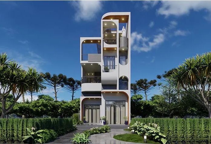 Thiết kế biệt thự phố ấn tượng của gia đình chú Luyện 