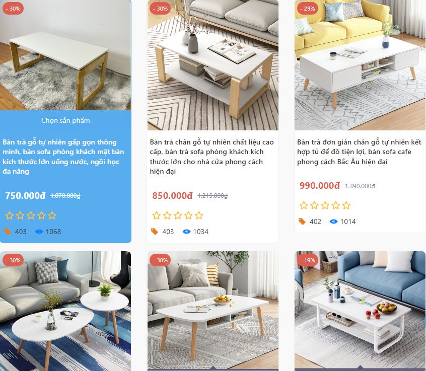 bàn trà ghế sofa