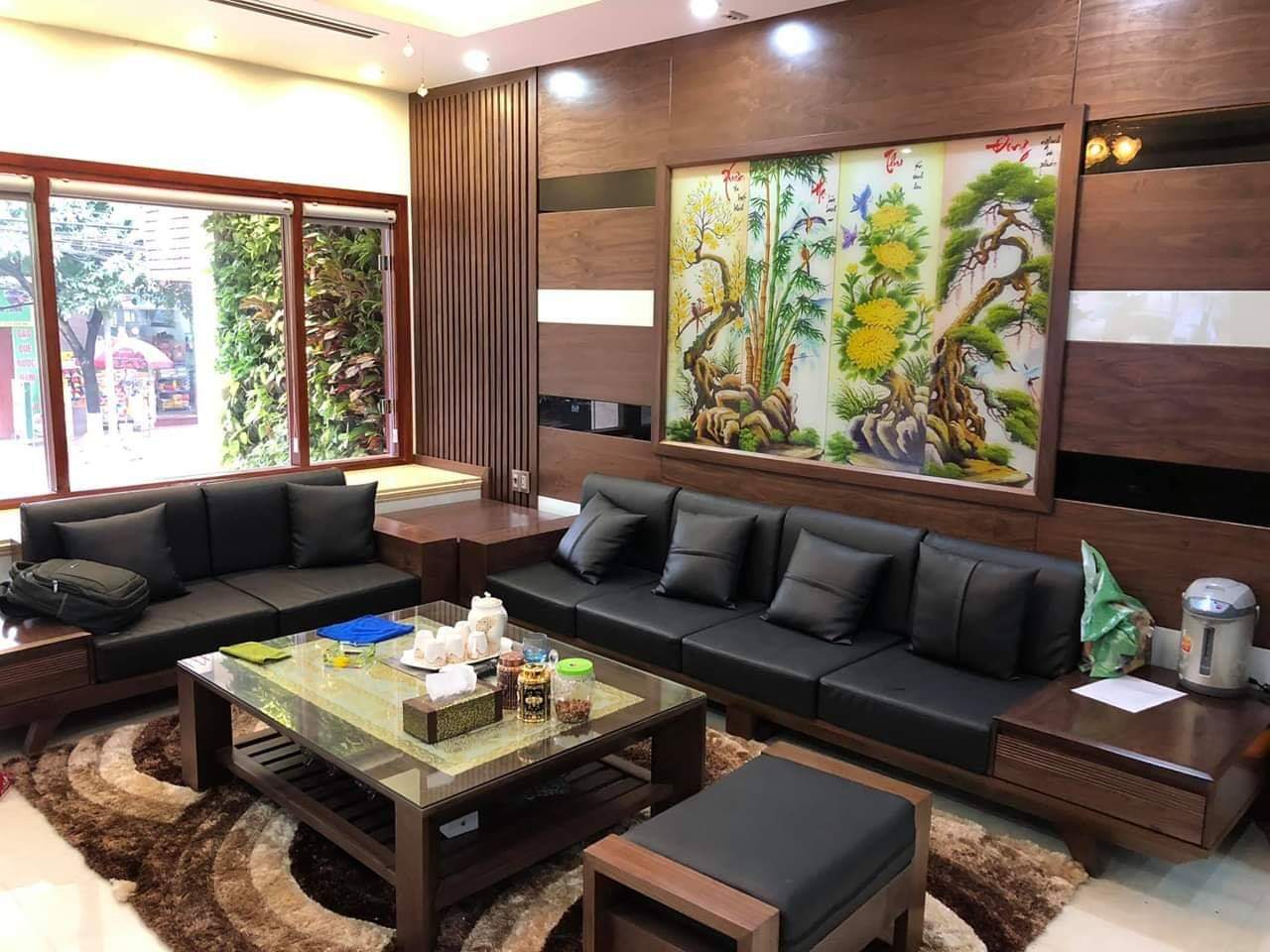 Sofa gỗ óc chó