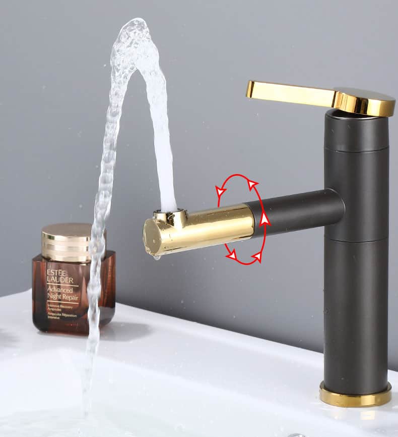 Vòi lavabo inox dây rút hiện đại