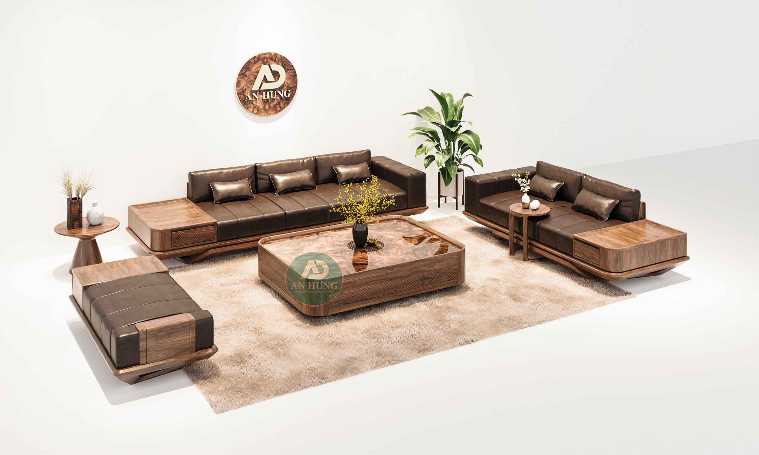 Sofa gỗ óc chó