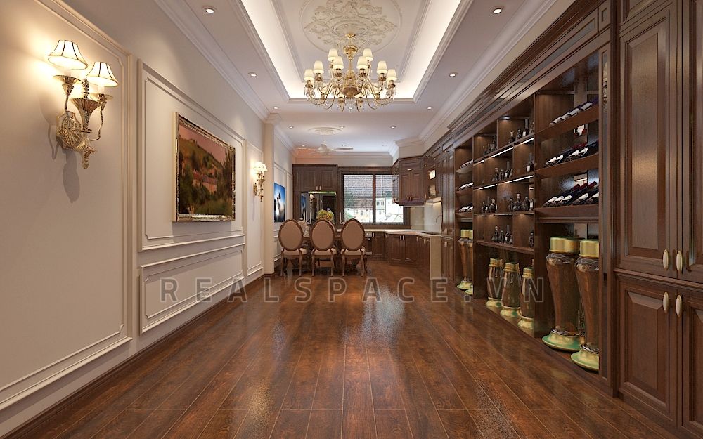 Thiết kế nội thất phòng ăn liền kề với bếp đầy tiện nghi tại nhà phố Nguyễn Thị Định
