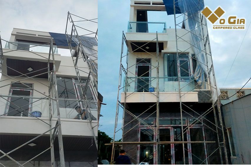 Lắp hệ thống kính cường lực cho nhà dân 