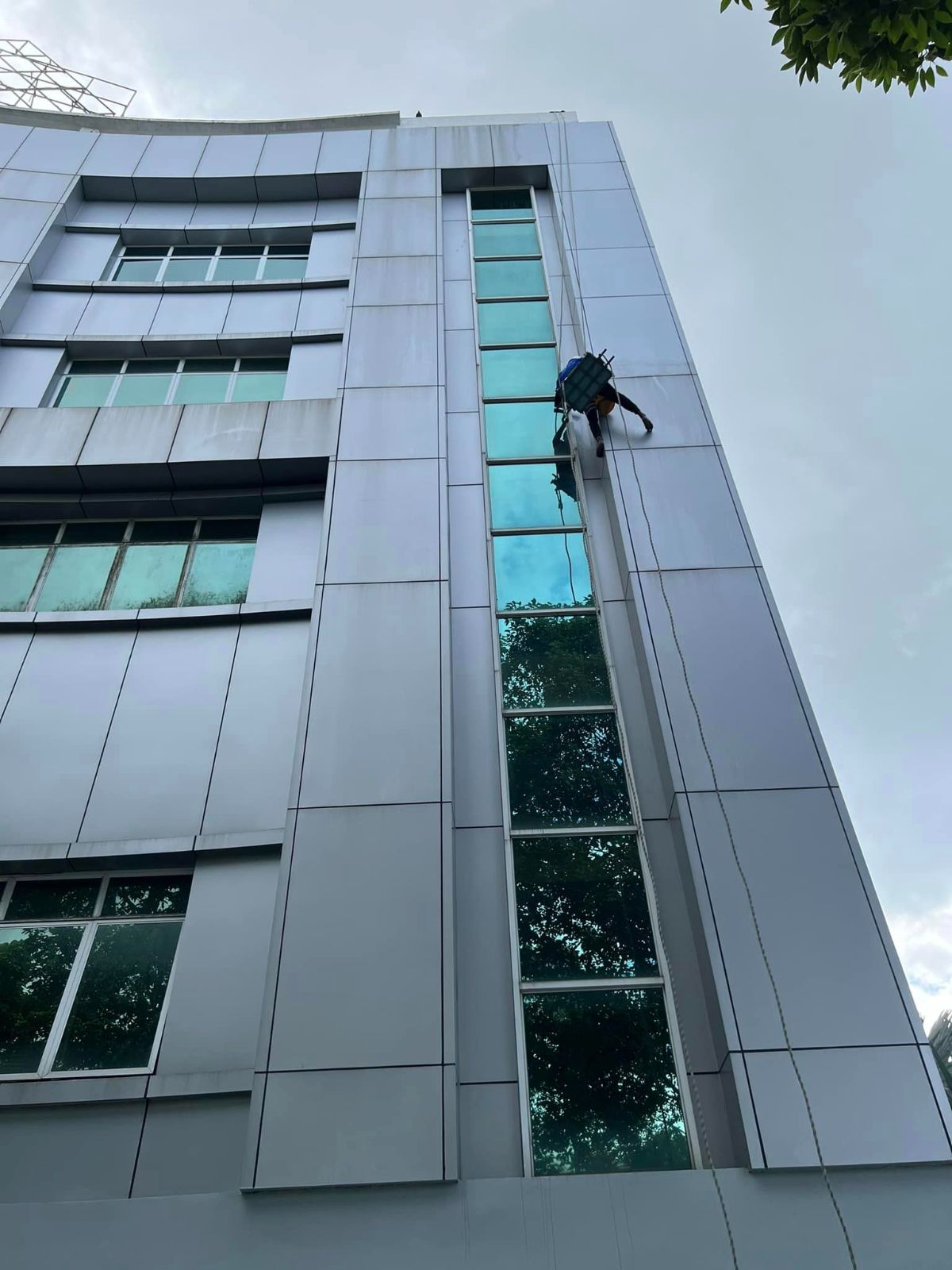 Vệ sinh kính tòa nhà 
