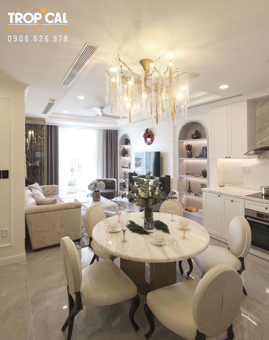 Thiết kế thi công nội thất cao cấp dự án Orchard Novaland 