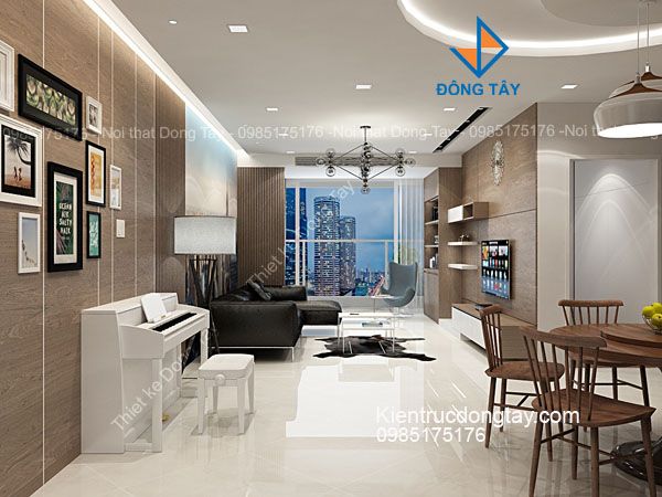 Thiết kế nội thất căn hộ chung cư Mandarin Garden