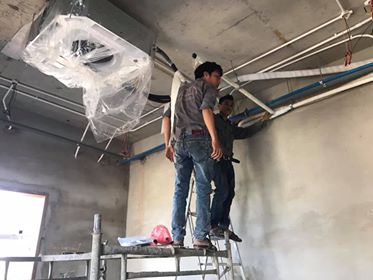 Thi công lắp ống đồng điều hòa  