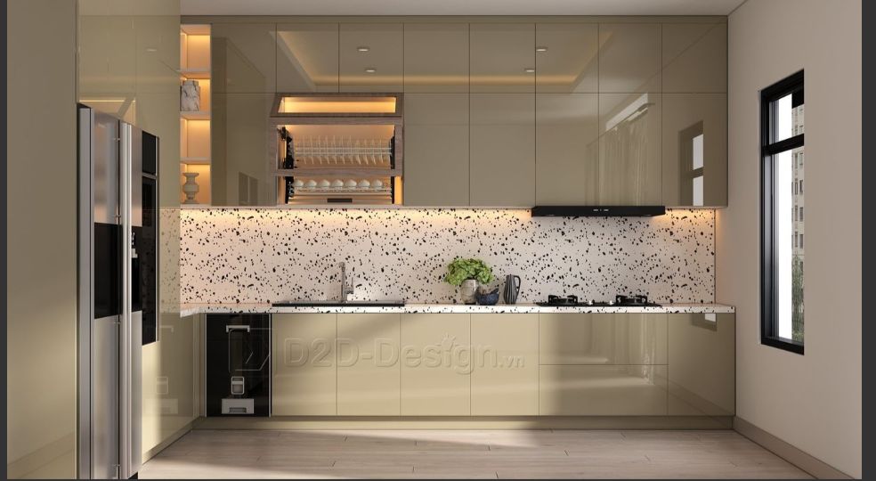MẪU TỦ BẾP CÁNH ACRYLIC