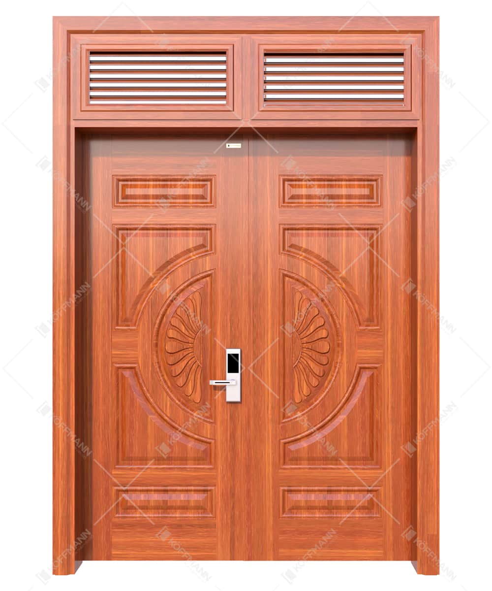 Cửa thép vân gỗ 2 cánh