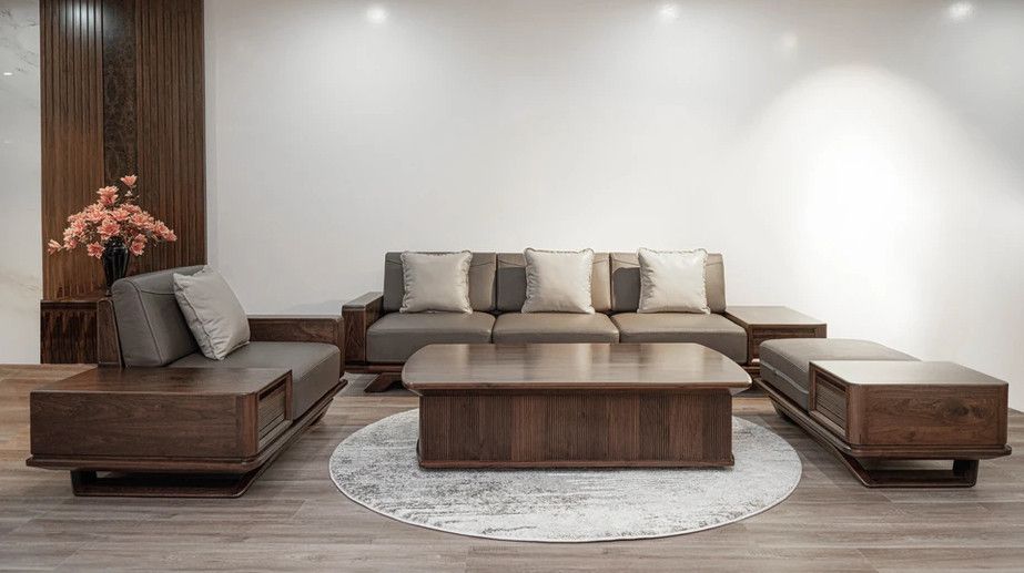 Sofa gỗ óc chó