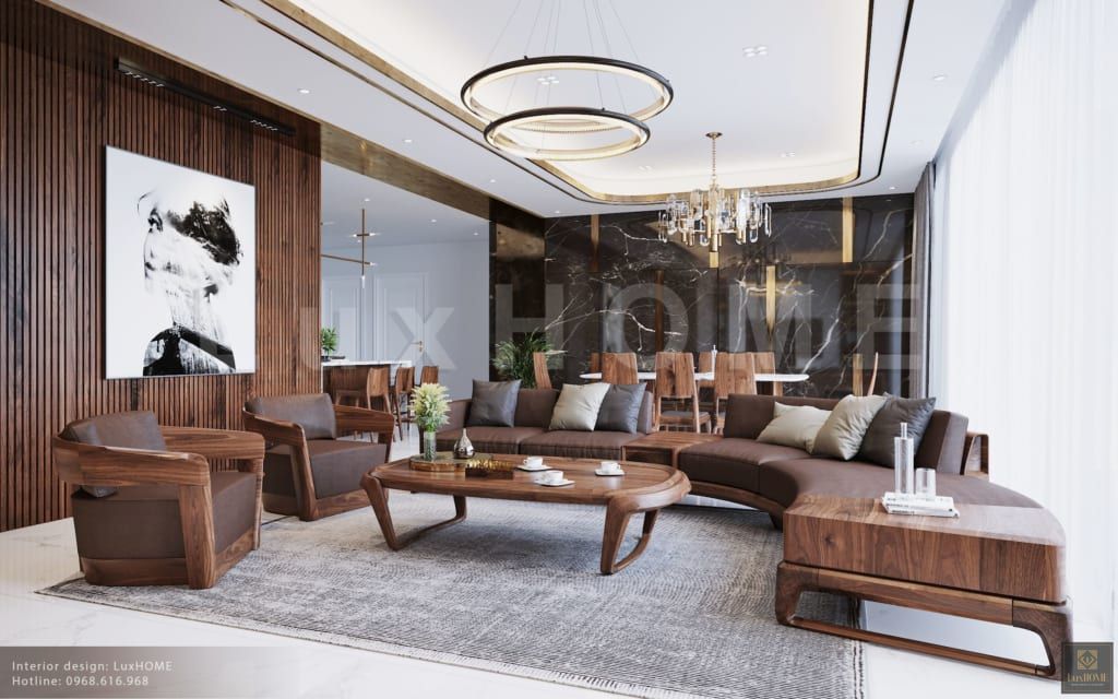 thi công nội thất gỗ óc chó