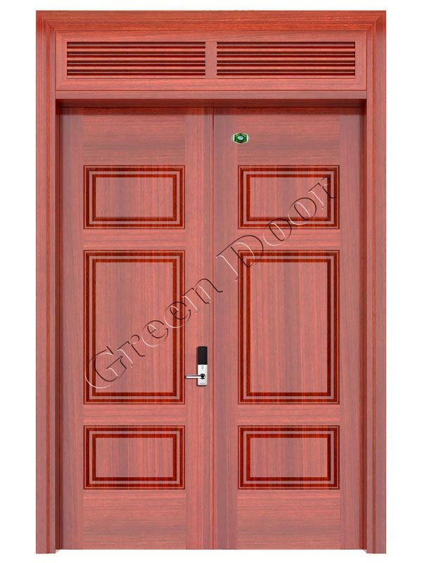 Cửa thép vân gỗ 2 cánh đều