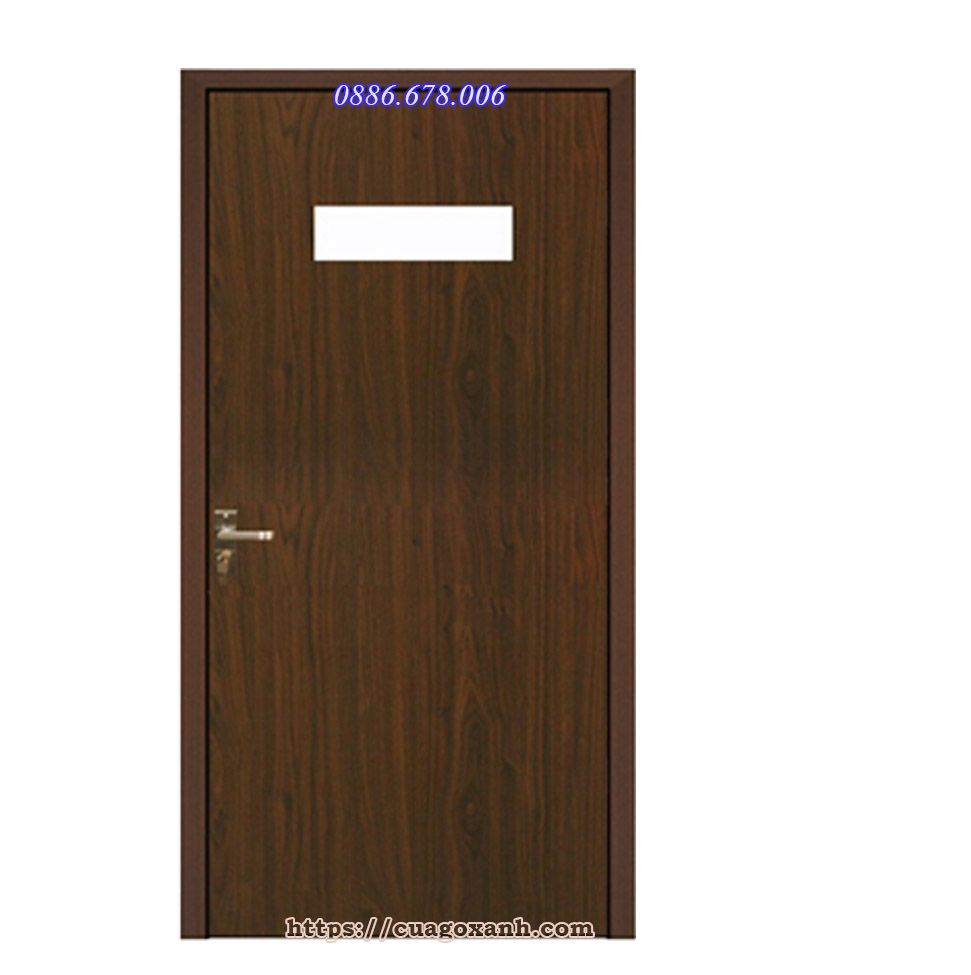 Cửa gỗ nhựa ô kính ngang