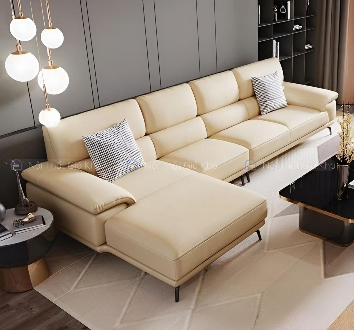 Sofa da phòng khách