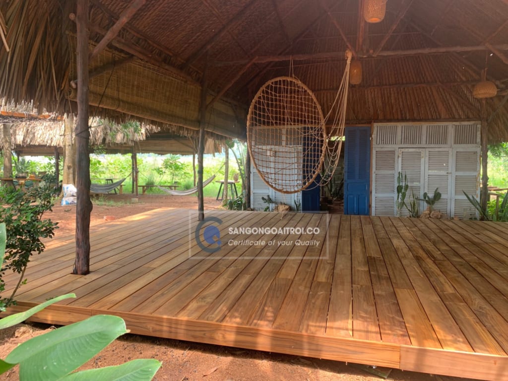 Sàn gỗ Teak Lào