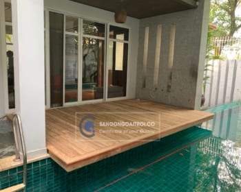 Sàn gỗ Teak Lào ngoài trời